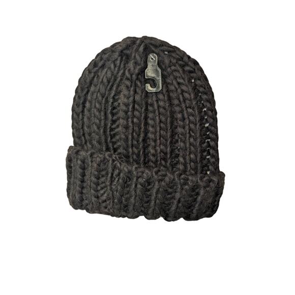Lulu Black Chunky Knit Beanie NWT - Picture 4 of 6